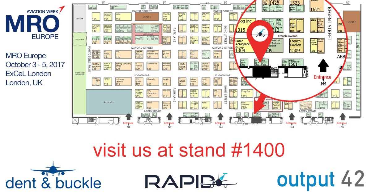DentAndBuckle's tweet photo. Only 2 weeks left. Are you ready for #MROEurope2017? We are - find us in London at booth #1400!
#MROE #AviationSoftware https://t.co/n8FLHGZgo5