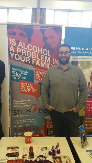 ASCERTNI's tweet photo. Gregg from our @StepstoCope team is at Northern Regional College Coleraine today. Drop by, say hello & pick up some freebies! #Infofest2017 https://t.co/C3gkWYFV9K