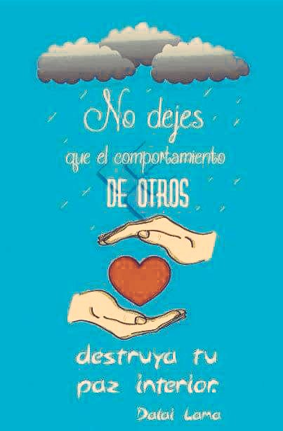 Elvia_Penaranda's tweet photo. No dejes que el comportamiento de otros destruyan tu paz interior #FelizMartes  #vivirenpaz #DalaiLama 🌈🤗🙏🏼 https://t.co/iXzm6BFw09