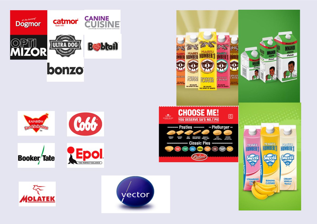 Rupert's Remgro has a stake in RCL Foods, these are some of their brands.
