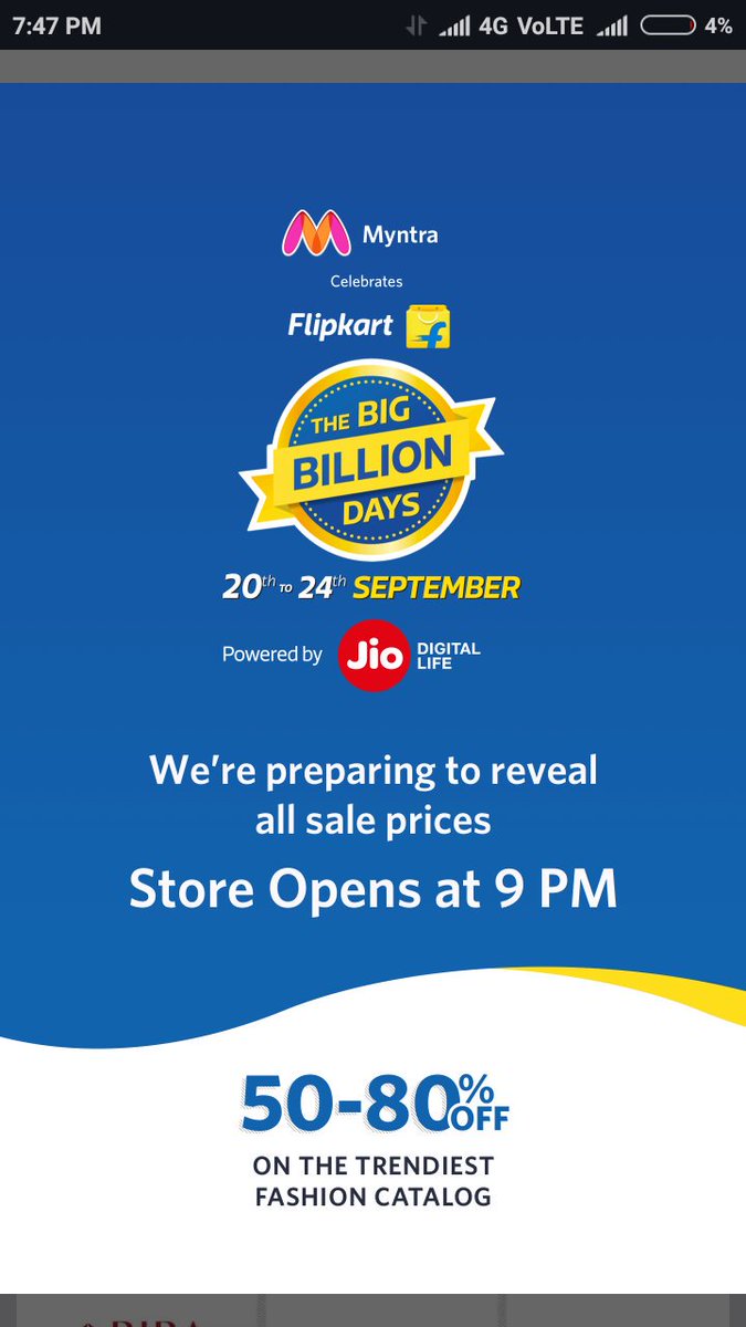 iamaghatak's tweet photo. The moment you click on myntra or jabong app this will pop up. Success of a business lie in the #marketingstrategy . #DigitalMarketing rocks https://t.co/veJQYxPMb8