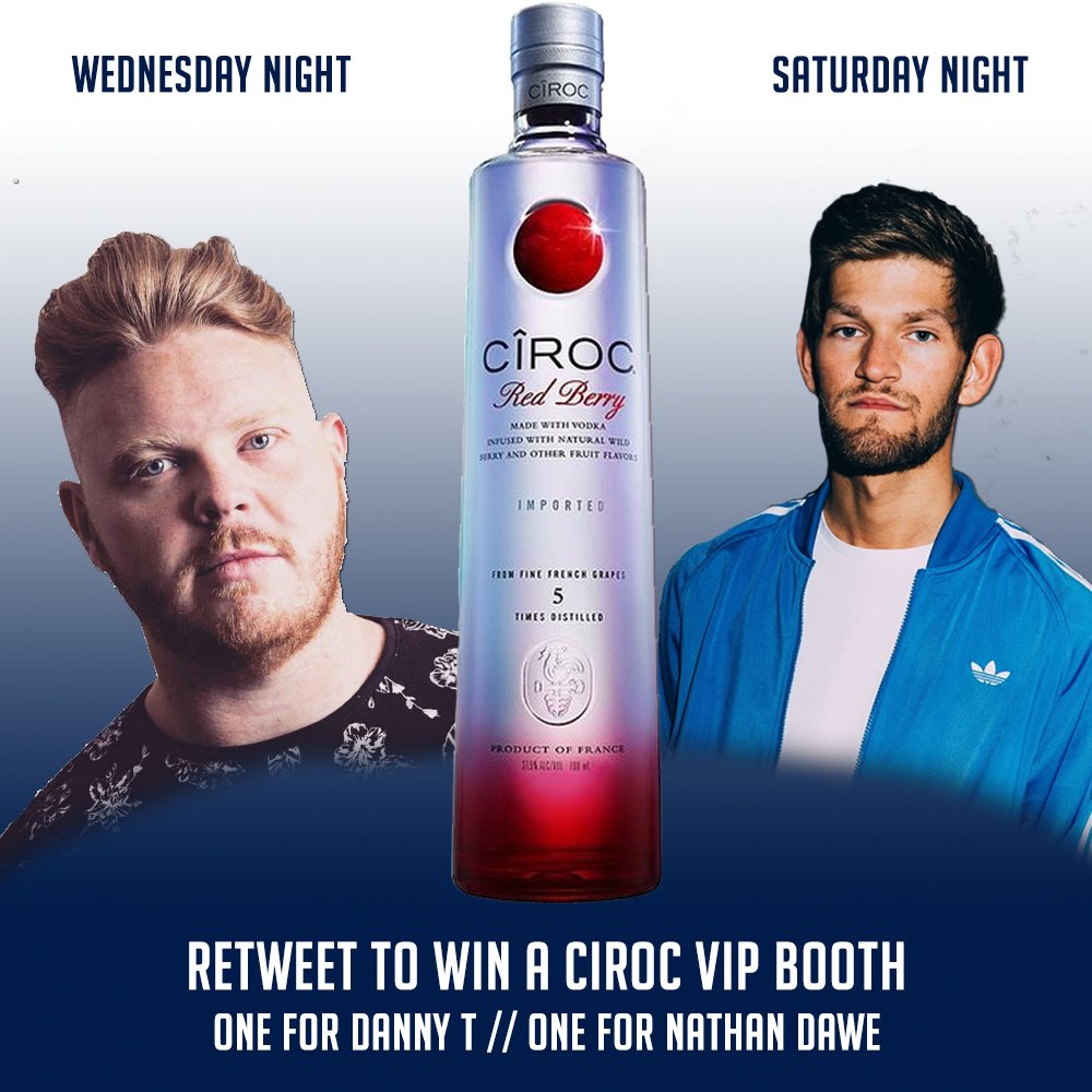 We have a huge line up this week with <a href="/ItsDannyTDJ/">ItsDannyTDJ.eth</a> and <a href="/NathanDawe/">Nathan Dawe</a> joining us! RT for your chance to win a Ciroc VIP Booth on the night! 👊
