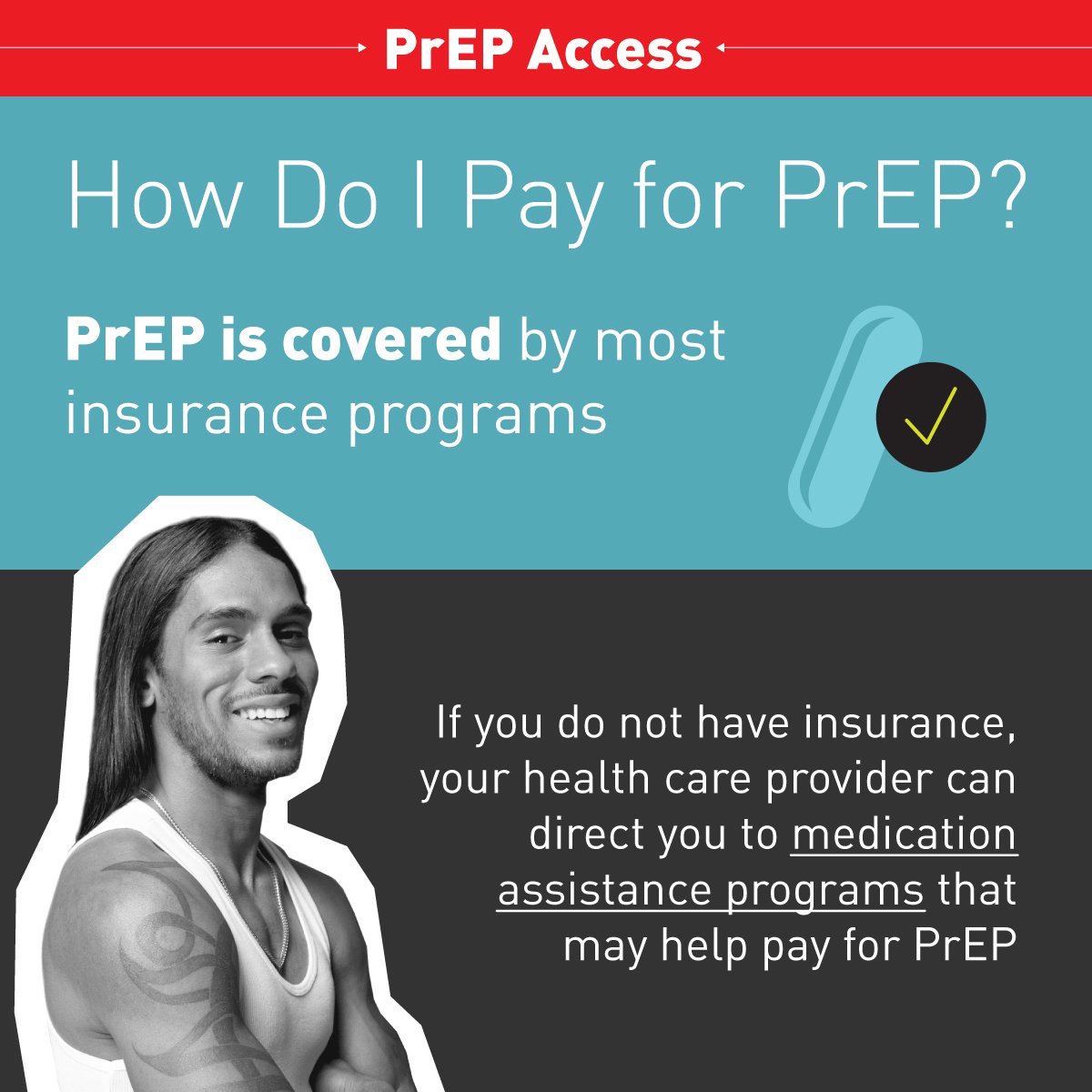 Most private health insurance and state Medicaid plans cover #PrEP. More here: go.usa.gov/xTxmY