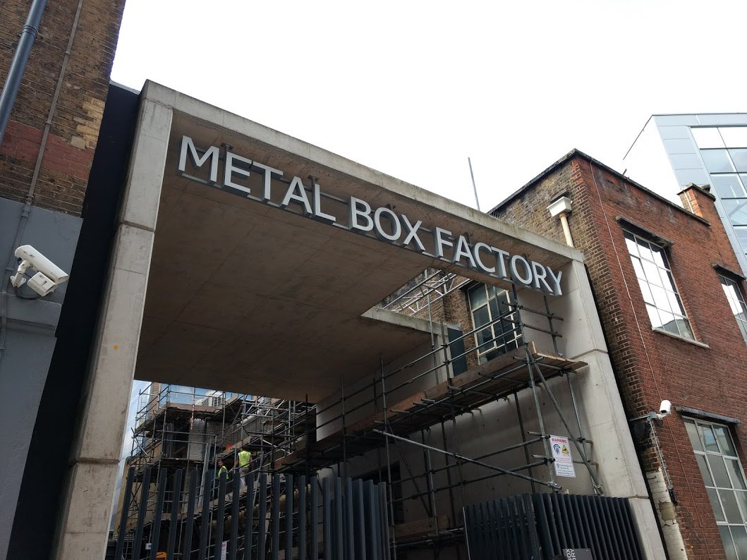 BanksideForest's tweet photo. Gradually our #metalboxgarden beds in around the corner from @WSMetalBox - trees added today, tomorrow signs to be added explaining project https://t.co/BAE2kIKjwM