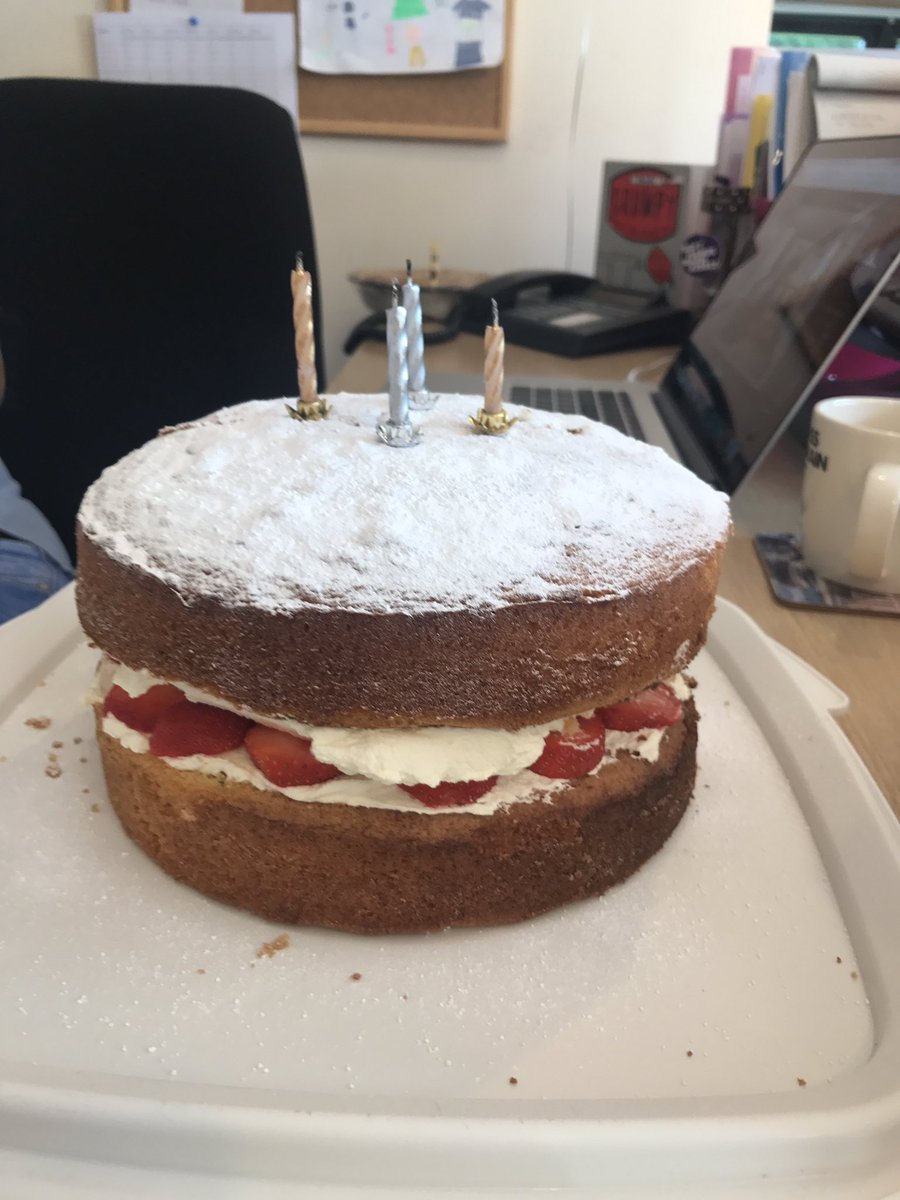 breconcottages's tweet photo. Today the birthday girl is 30! Happy Birthday Lucy and a lush Victoria sponge #cake made by Rhys Sophie's husband #birthday #thirtytoday https://t.co/eVuV0c2XO7