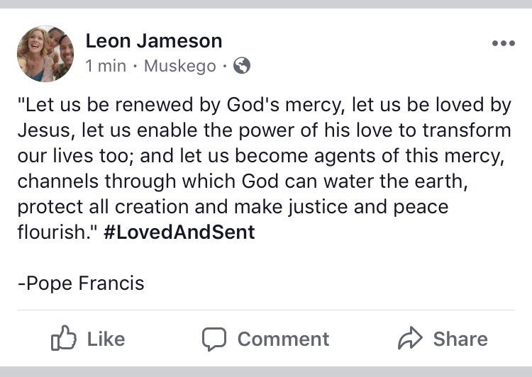 leonjameson's tweet photo. #Mercy #LovedAndSent https://t.co/EfvYDzeRw7