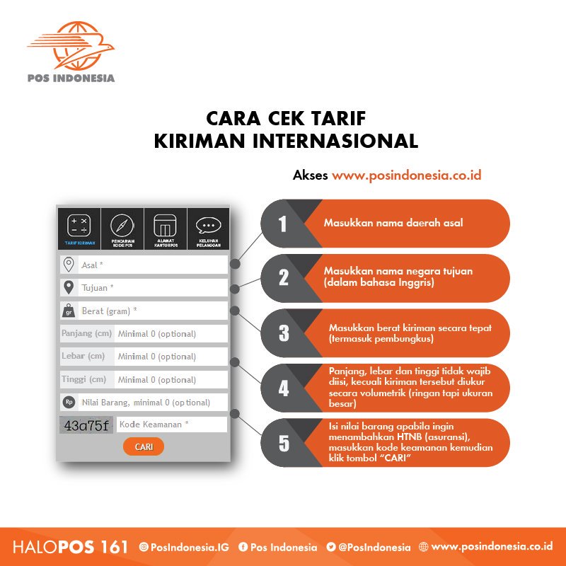 Pos Indonesia On Twitter Kirim Paket Atau Dokumen Ke Luar Negeri Makin Mudah Untuk Cek Tarif Akses Https T Co Lmtfuqodqp Posbisa Bumnhadiruntuknegeri Https T Co Hoiy6v6chq