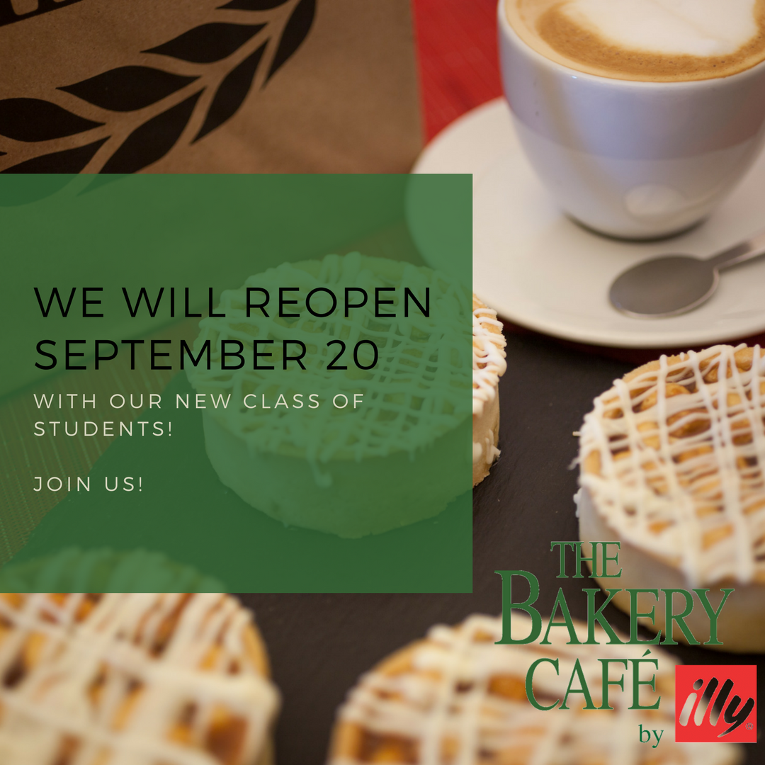 CIABakerybyilly's tweet photo. We are currently closed, but will reopen tomorrow with a new class of students! #proud2bCIA https://t.co/BAi0ORAQQm