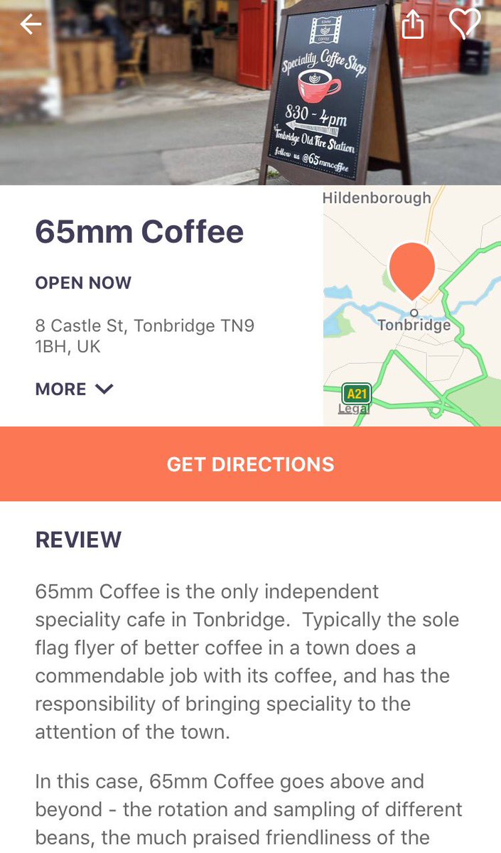 65mmcoffee's tweet photo. Very lovely surprise and so pleased to be featured on @BestCoffeeApp https://t.co/fEKBExNhNL