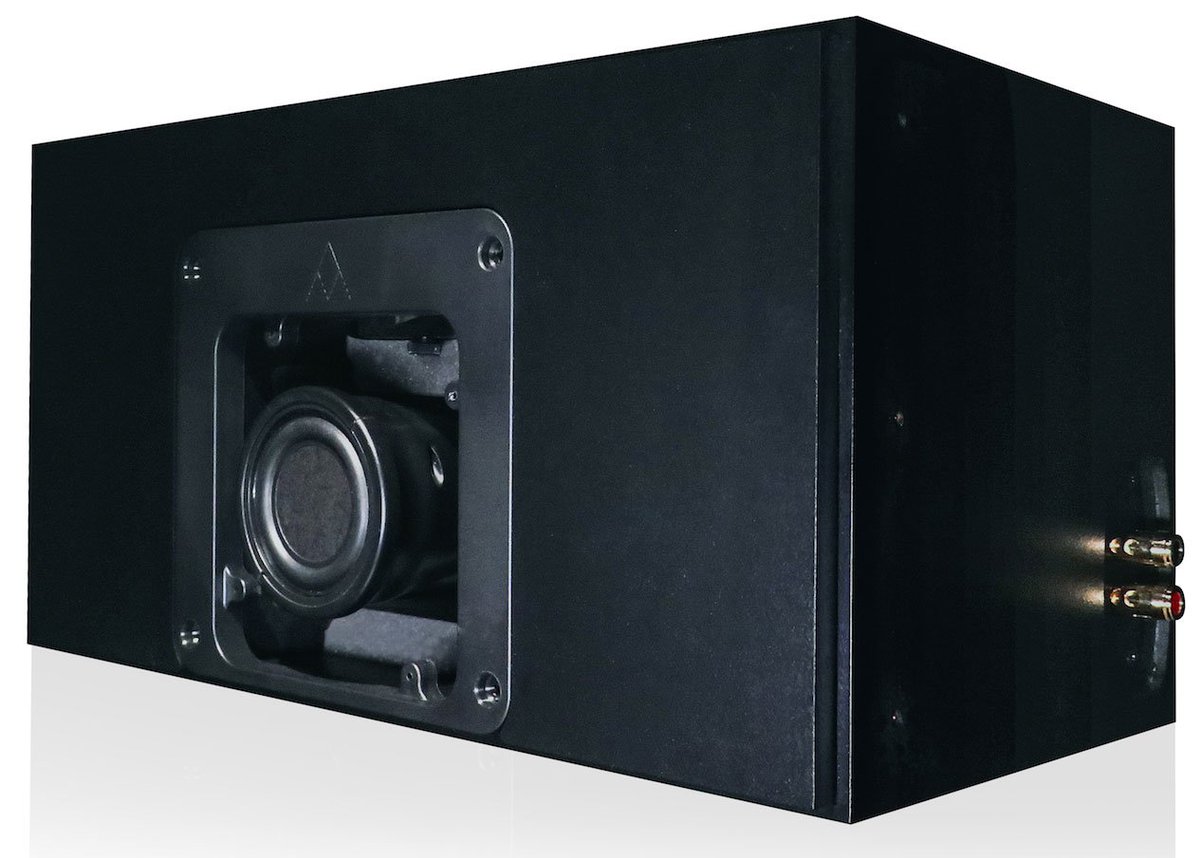 architektur-lautsprecher.de/designer-serie…   Hinter der Trockenbau- Konstruktion sitzt ein viel größerer Lautsprecher, als es die Öffnung vermuten ließe