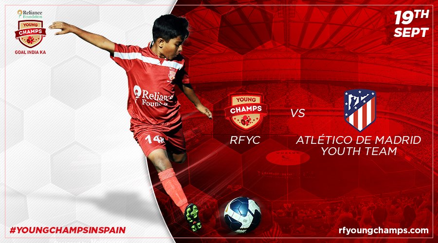 The @ril_foundation Young Champs will lace up for a game 🆚 @Atleti youth team tonight!   #YoungChampsInSpain https://t.co/ZDaPkrs0BG