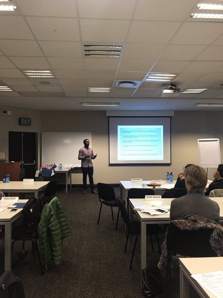 tazmotala's tweet photo. @Trevinoisaacs sharing the work he does at Mitchell's Plain #Music Academy with #embaconsortium students @StellenboschUSB #SmallBusiness https://t.co/qtwKw6AxJq
