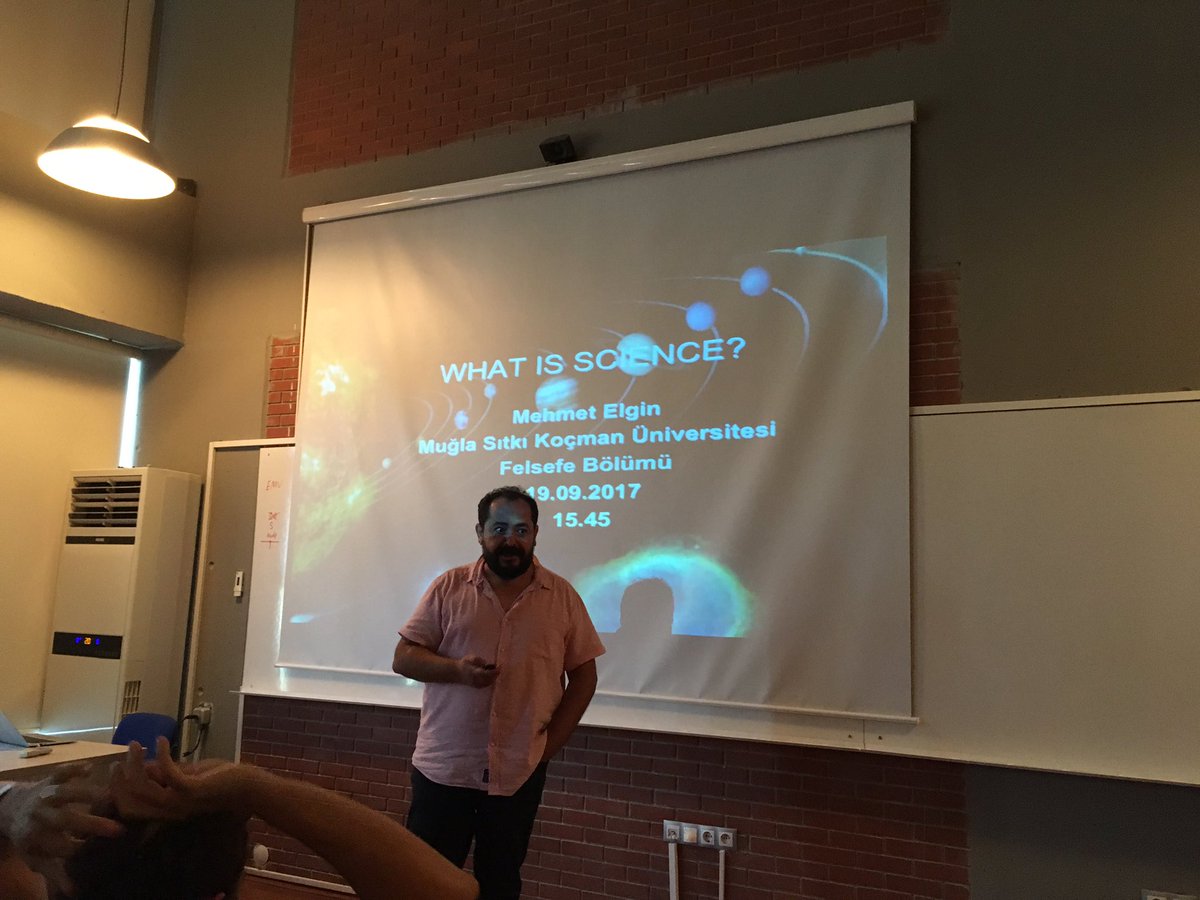 MuglaGeology's tweet image. Bilim nedir? Felsefe bölümünden Mehmet Elgin&apos;i dinleyeceğiz.. Konferans salonundayız.. #whatisscience