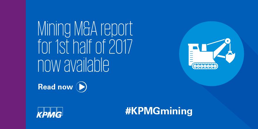 KPMG_Canada's tweet photo. Explore top 10 #mining M&A transactions by #commodity, region & development stage for 1st half of 2017 https://t.co/JsdcRmFj7K #KPMGmining https://t.co/Oskk6qKPQX