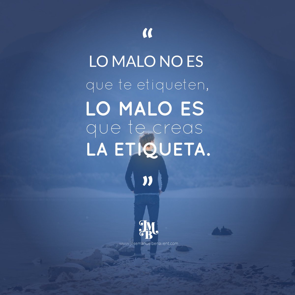 JMBenaventP's tweet photo. Una etiqueta por lo general es negativa y limitante.No te creas las etiquetas.🙂
#JMBP #coaching #FelizMartes #Motivacion #desarrollopersonal https://t.co/hy4FVHZE7j