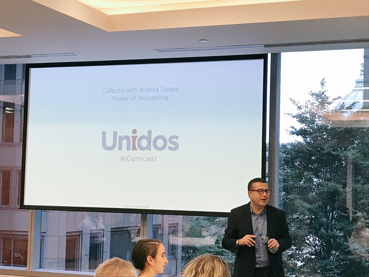 UnidosComcast's tweet photo. Kicking off #HispanicHeritageMonth with a Cafecito featuring Andrea Zapata! #HHM #Unidos #Comcast https://t.co/G7pvPcwFK1