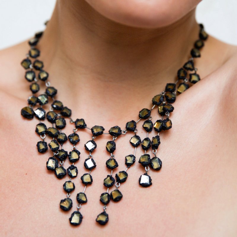 LouisaGuinness's tweet photo. #TuesdayTreasures featuring #LineVautrin 'talosel' #glass #fragment #necklace #artistjewellery https://t.co/6Kkte6vruq