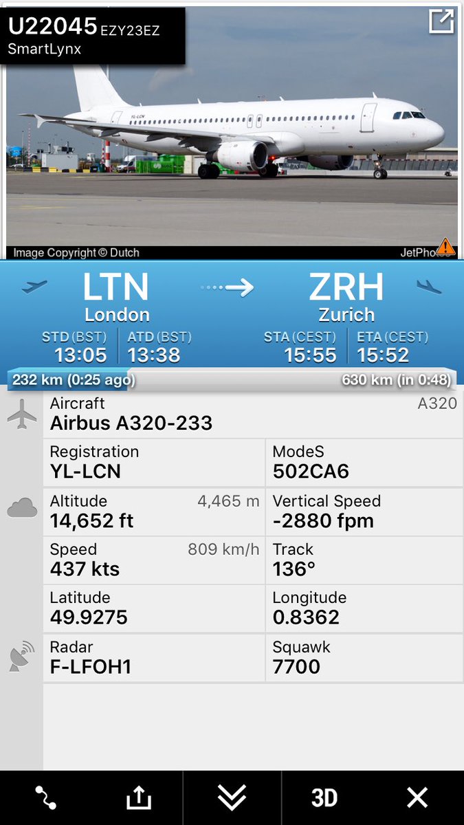 International Flight Network Easyjet Flight U245 From London Ltn To Zurich Has Declared An Emergency T Co Sghtg4d1il