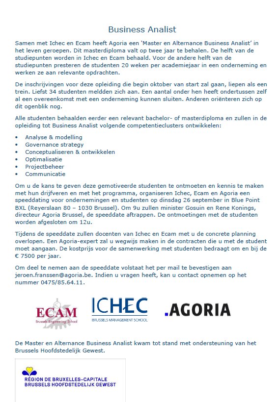 ECAM_BXL's tweet photo. Business Analyst - Speed Dating ECAM_Bruxelles https://t.co/2mc3VI15Qw