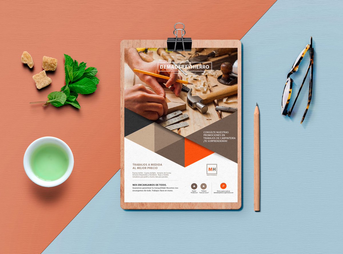 Creamos la nueva #imagen para deMaderayHierro, una carpintería con mucho estilo en Valencia demaderayhierrocarpinteria.com #web #diseño #madera