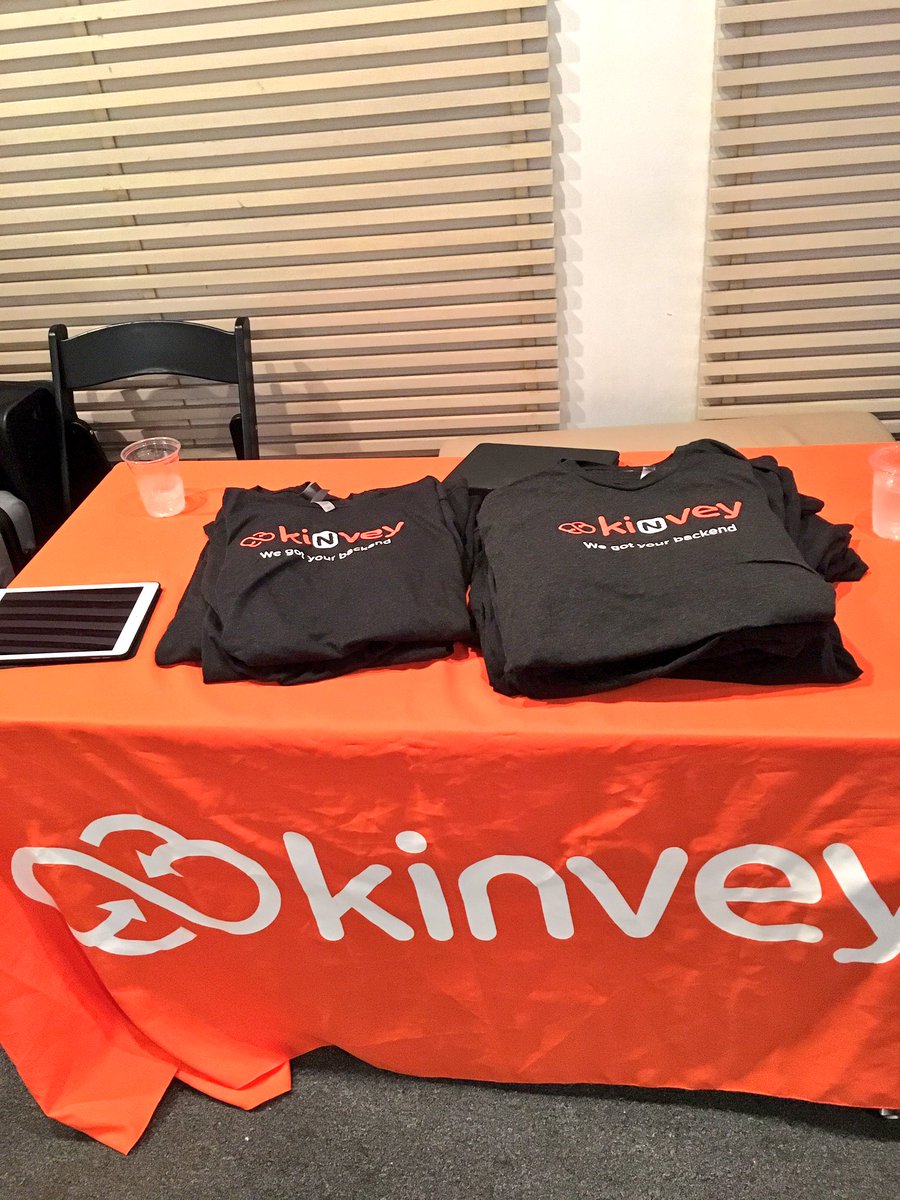 Kinvey's tweet photo. Last chance to grab a Kinvey t-shirt at #NSDevDays! Don't miss out! https://t.co/f6pUON2i8C