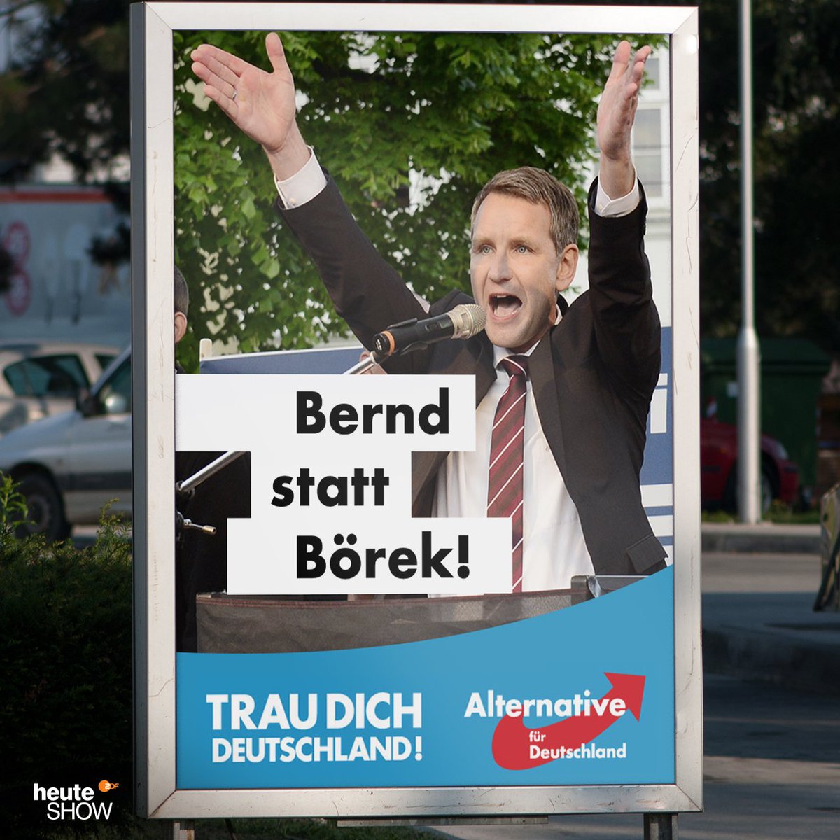 heuteshow's tweet photo. #heuteshow-Leaks: Das sind die neuen AfD-Plakate https://t.co/rdTqHBg8dN