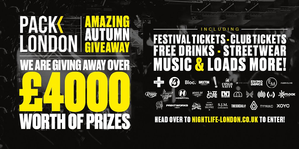 🎉🔊 WIN £4000 of Festival &amp; Club Tickets, Drinks, Clothes, Music! RT &amp; CLICK> Nightlife-London.co.uk #win #competition #festivals #music 🔊🎉