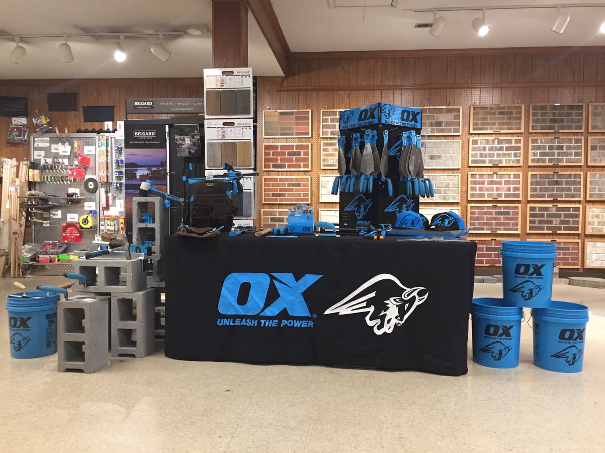 oxtoolsusa's tweet photo. Showing off OX masonry &amp; concrete tools at @OldcastleInc - Doing a trowel Trade In program. Get yourself a new #trowel - #OXTools #Tools https://t.co/B1nDw6qTLq