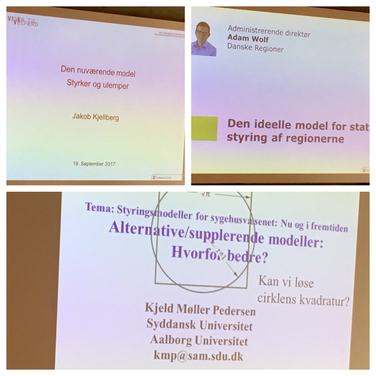 Interessante oplæg om styringsmodeller for sygehusvæsenet af <a href="/Kjeldmas30/">Kjeld Møller Pederse</a>, J. Kjellberg &amp; <a href="/adamwolfregion/">Adam Wolf</a> på #DSSØ