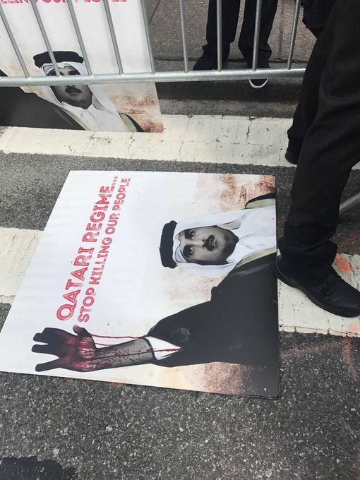 alja_zeera1's tweet image. Protest against visit of emir of #Qatar to #UN due to #Qatar_supports_terrorisom
'
#qatarism #qatarfundsterror  
 #UNGA   
#UNGA72 
#QatarUN