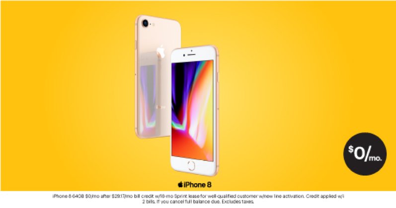 marceloclaure's tweet image. .@Sprint has the BEST offer for the #iPhone 8: Pre-order TODAY for $0/mo! Now THAT’s a good deal! #iPhoneSeason sprint.co/iphone8