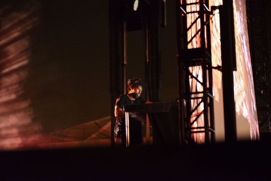 Moogfest's tweet image. Sonic alchemy with @flyinglotus on the main stage at #Moogfest2017. #tbt