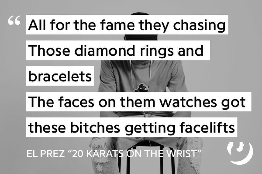 elprezdeLA's tweet photo. That fame is a helluva drug.
Don't get addicted.
#20karats
#labtrappincalifornia out now! Link in bio
#genius https://t.co/hg54UInIUW https://t.co/k68ce4SPNs