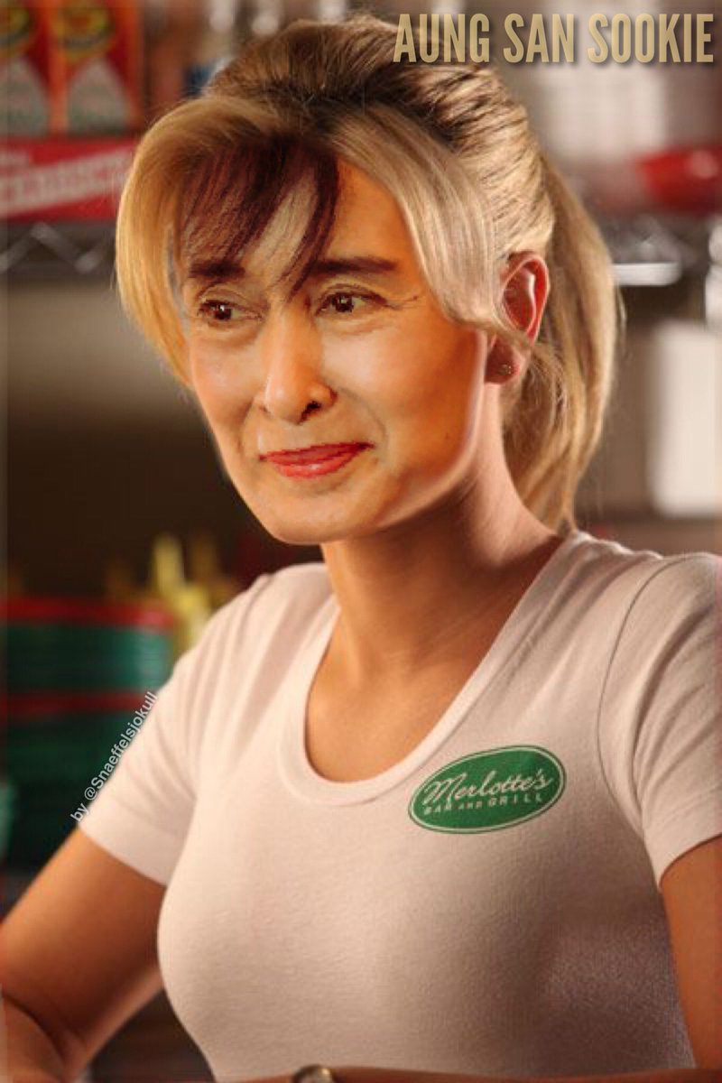 Snaeffelsjokull's tweet photo. AUNG SAN SOOKIE
#RetirezMoiPhotoshop #AungSanSuuKyi #Birmania #SookieStackhouse #TrueBlood #Merlottes @AnnaPaquin https://t.co/JwChQOnCMk