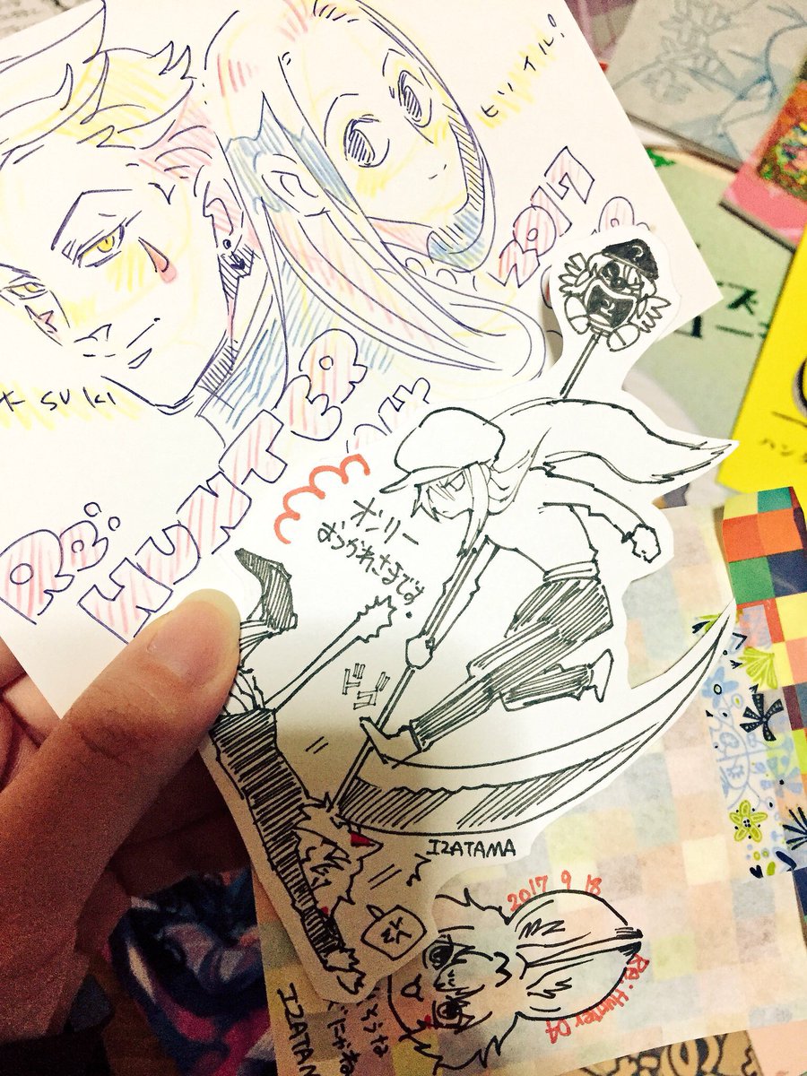 見てーーーーーーーー!!!!!!自慢です!!!!!!( ◠‿◠ )
神の直筆までいただいてしまった……😇オンリーお疲れ様でした😇来年こそ出る😇 