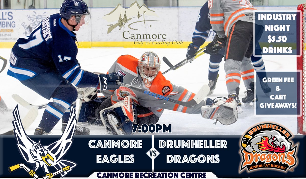 canmoreeagles's tweet photo. It's GAMEDAY! The Eagles look to remain undefeated this season as we host the @drumdragons Puck drop is 7 pm! #AJHL #DDvsCE 🦅🦅🦅 https://t.co/UGTmTYCjrA