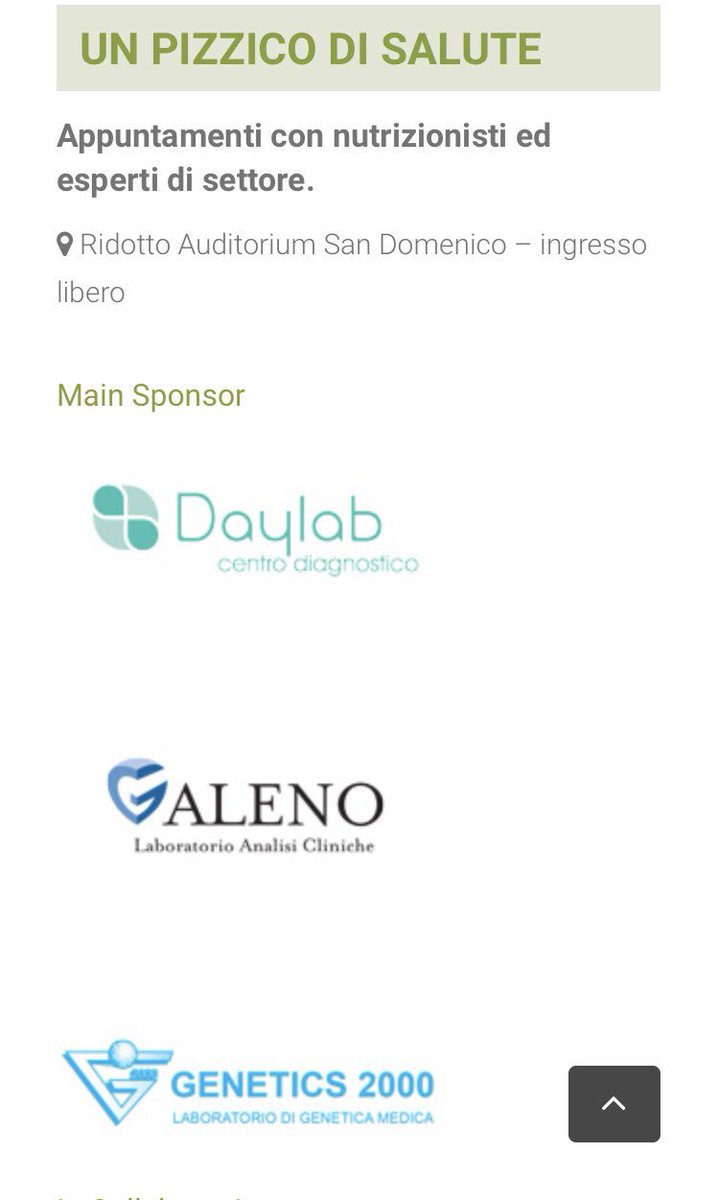 Genetics2000's tweet image. PRIMI D'ITALIA/UN PIZZICO DI SALUTE  Seminari - Main Sponsor: GENETICS 2000-GALENO-DAYLAB