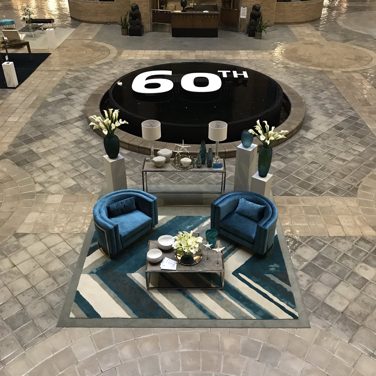 CyanDesignHome's tweet photo. Our #dineanddesign vignette is looking like the best of show. Thanks for allowing us to participate in this again @DallasMarket #dalmkt https://t.co/IYDnRV8CpK