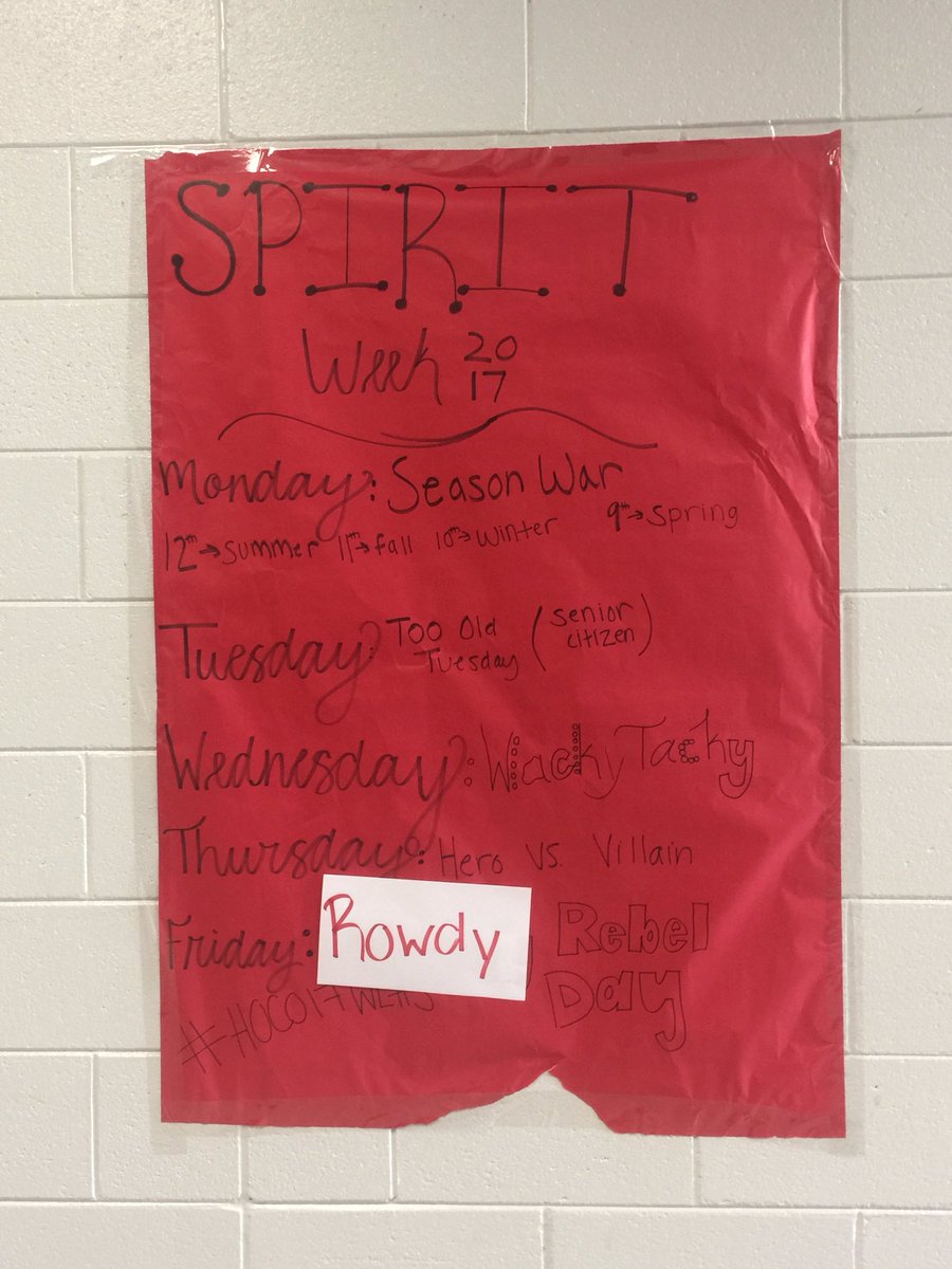taylormason02's tweet photo. SPIRIT WEEK!! https://t.co/aempjW5KC8