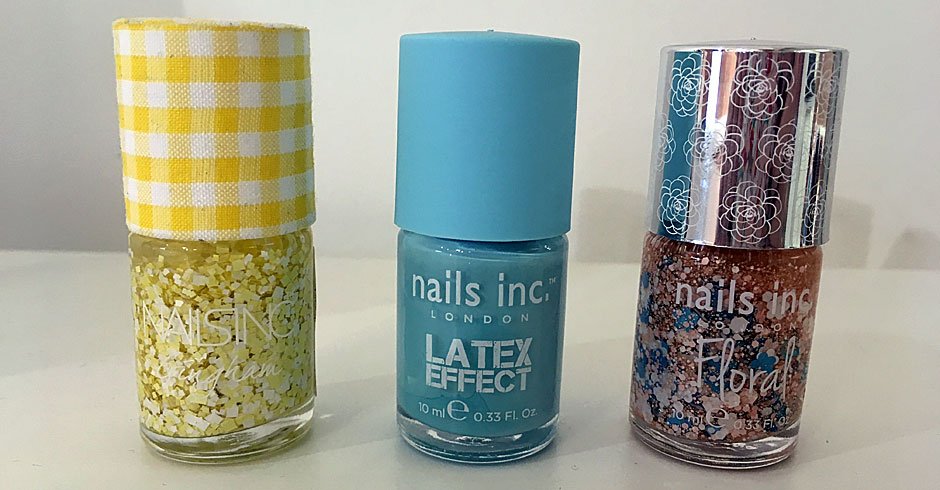 MumsnetTowers's tweet photo. #FreebieFriday RT and Follow to win this set of three cute @nailsinc nail varnishes (Gingham, Latex, and Floral effects) - Closes 29/9 @ 2pm https://t.co/0jZeV25Mhr