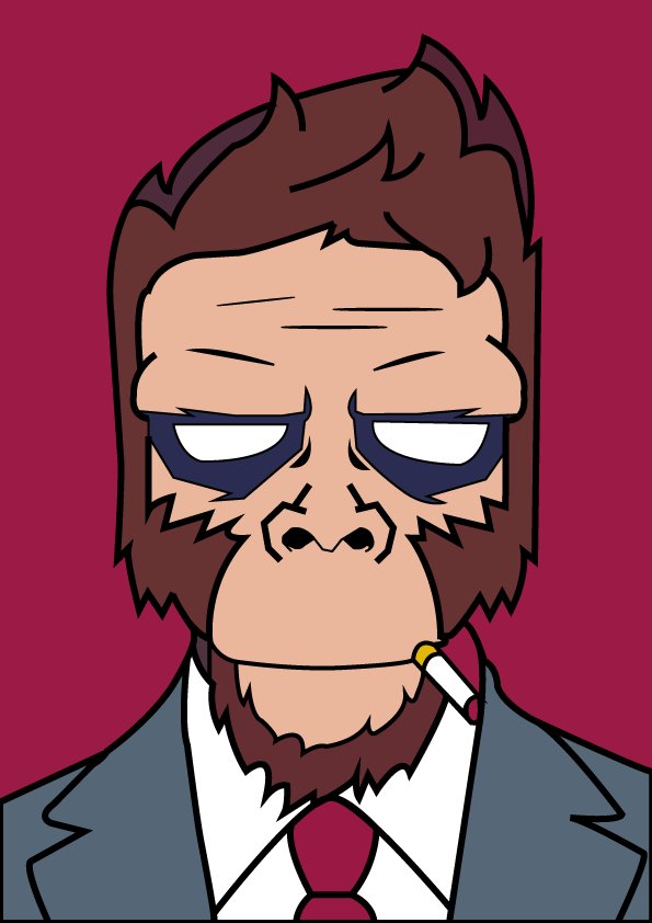 WraithGraphics's tweet photo. Some Monkey Design #illustration #graphics #illustrator #art #design #smoking #Animal https://t.co/s76lWx3h1l