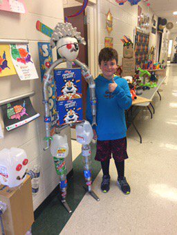 btstapler's tweet photo. Cotaco 5th Grader with his Recycling project! #CotacoNation @AlabamaDeptofEd @MorganCoSchools https://t.co/1hEuOn1wPR