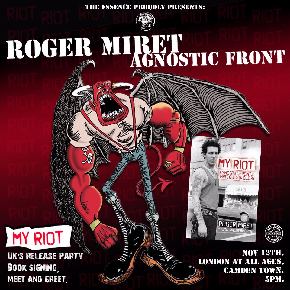 "My Riot" UK's Release Party in London. <a href="/agnosticfront/">Agnostic Front</a> <a href="/rogermiret/">Roger Miret</a> #nyhc