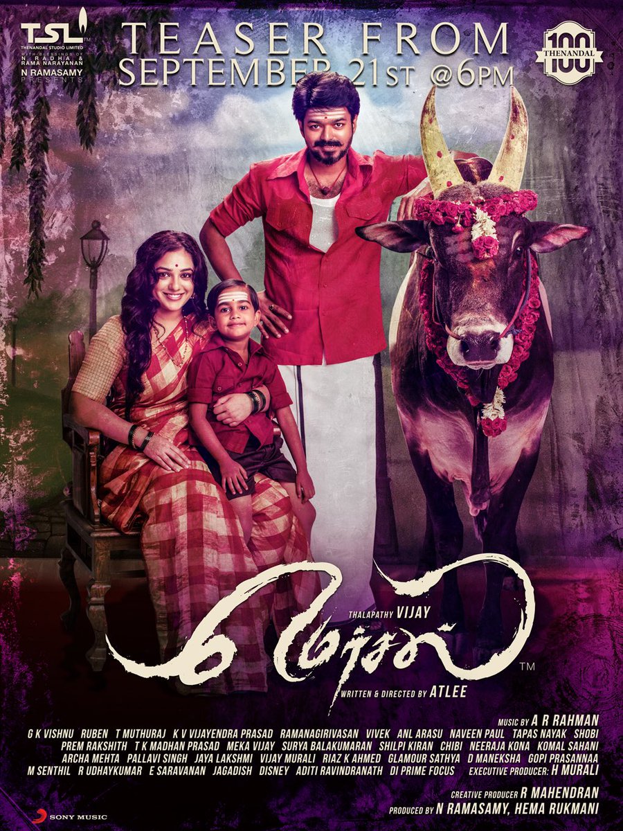 ActorVijayFP's tweet photo. Here is the  #MersalTeaserPoster ! 
#MirattumMERSALTEASERin2Days #மெர்சல் 

MERSAL TEASER FEST IN 2DAYS https://t.co/R6amDf109k
