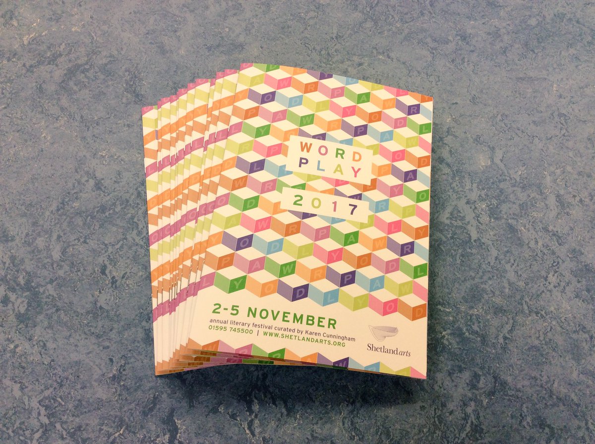 ShetlandLibrary's tweet photo. Very excited to have copies of this year's fantastic #Wordplay festival programme!
Remember, remember the 2nd, 3rd, 4th &amp; 5th of November 😉📚 https://t.co/uzxLKr4U67