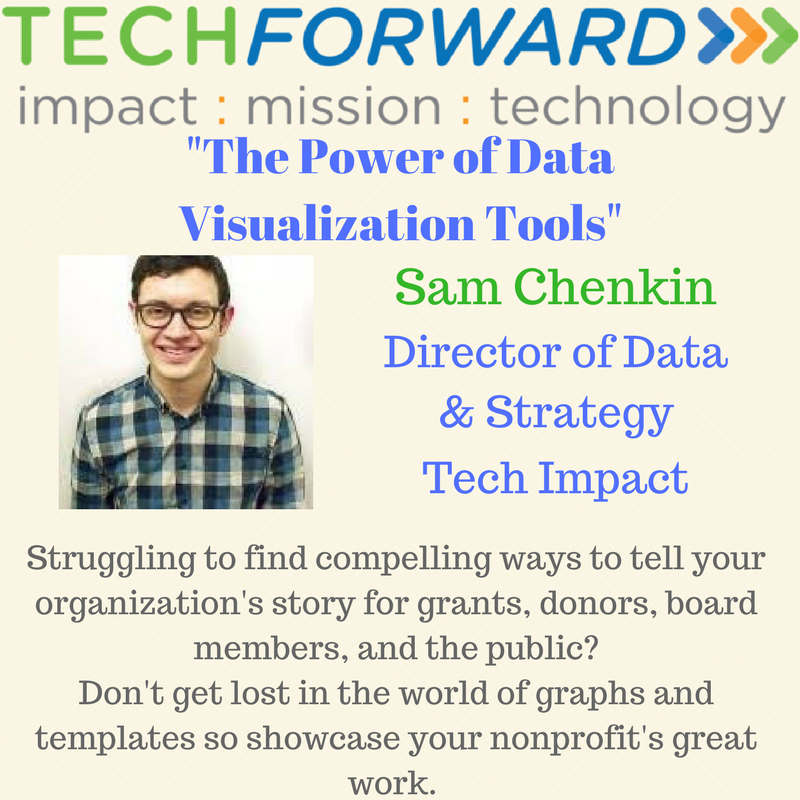 Tech_Impact's tweet photo. Learn how Tech Impact uses data to tell stories, but also to determine staffing levels, price services & to identify trends. #TechForward17 https://t.co/nRMpdZ0dWC