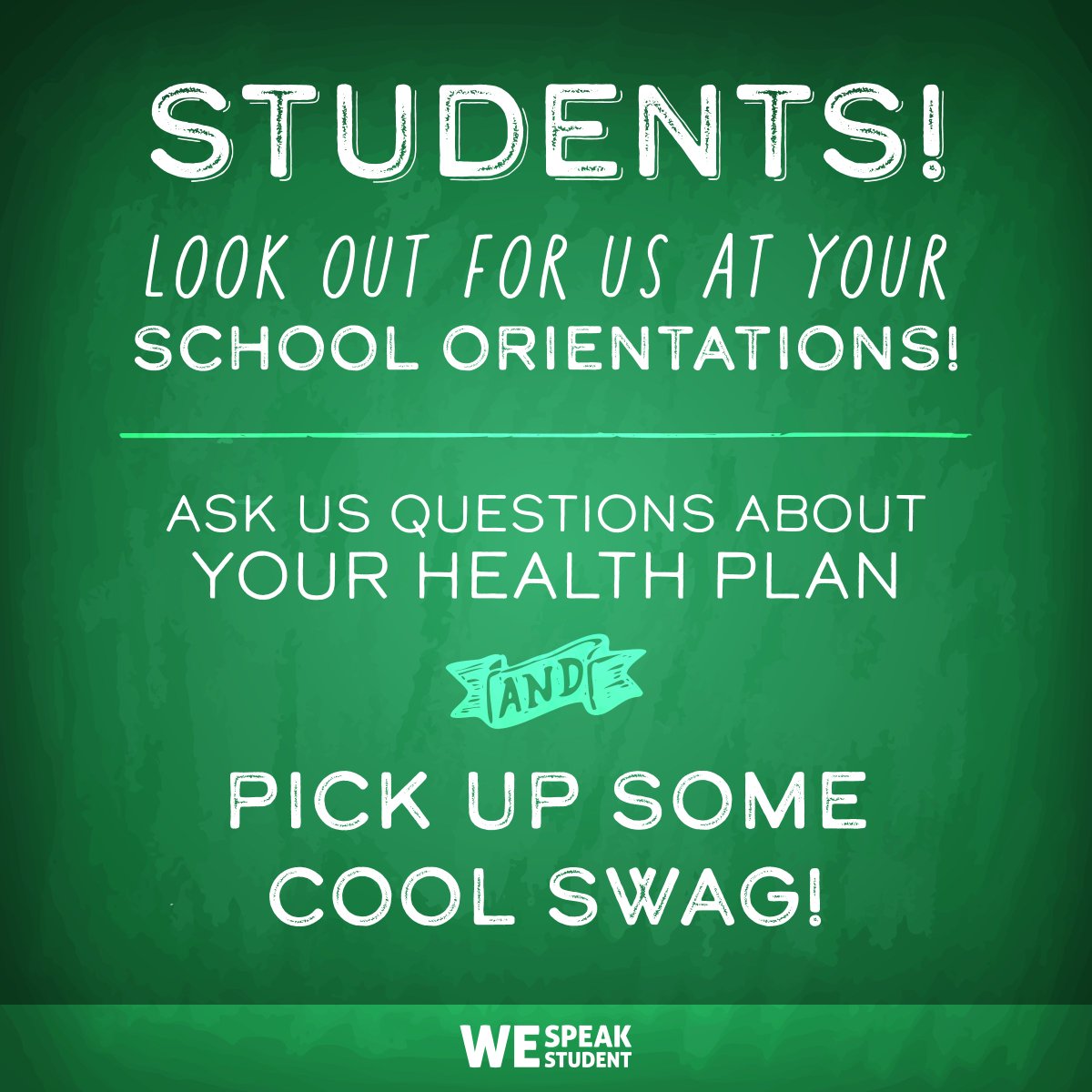 WeSpeakStudent's tweet photo. #studenthealth #studentperks #healthplan #benefits #orientation2017 https://t.co/XuEQlrbr8a