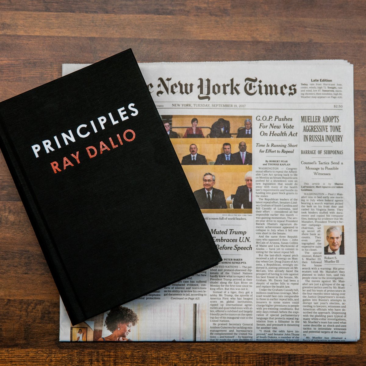 RayDalio's tweet photo. My book Principles is out today. You can get it or learn more at https://t.co/IgtNRdDmId. https://t.co/BlG9M9Z1y8