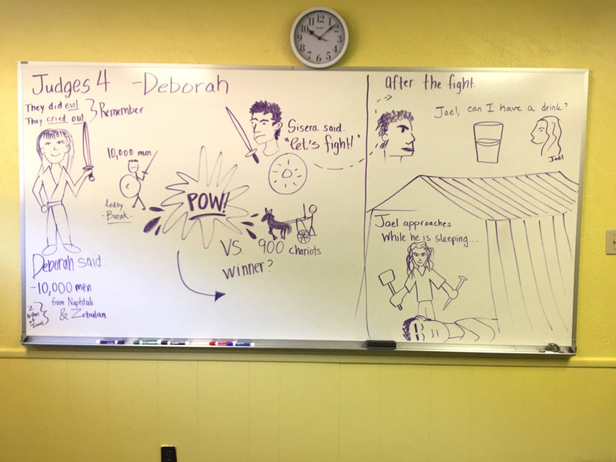 RustonCoc's tweet image. Our secretary &amp;amp; artist Liz makes storiea come to life. This week Deborah #judges4