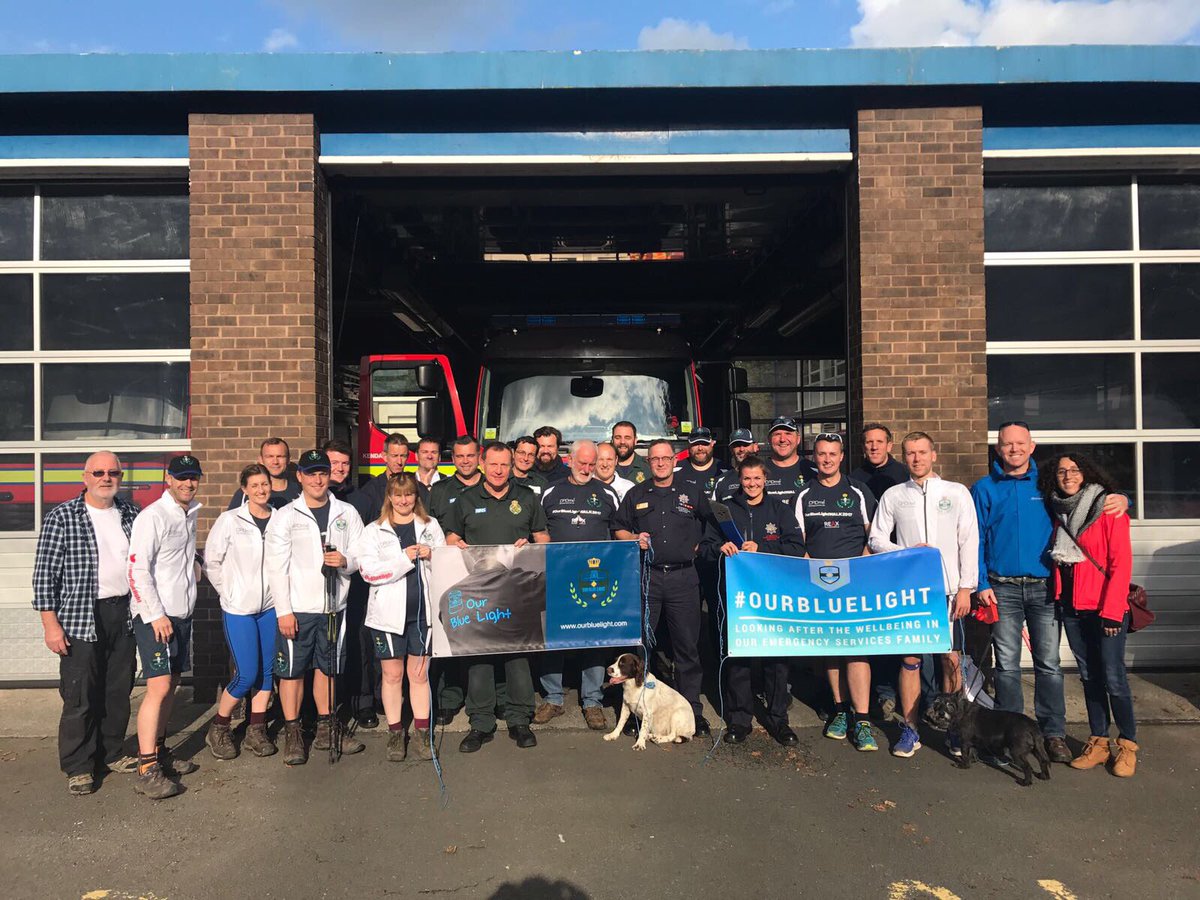 Day 4 Ambleside to Kendal is over and all the @BlueLightWalk team have made it! Plenty of blisters and small injuries but still smiling!